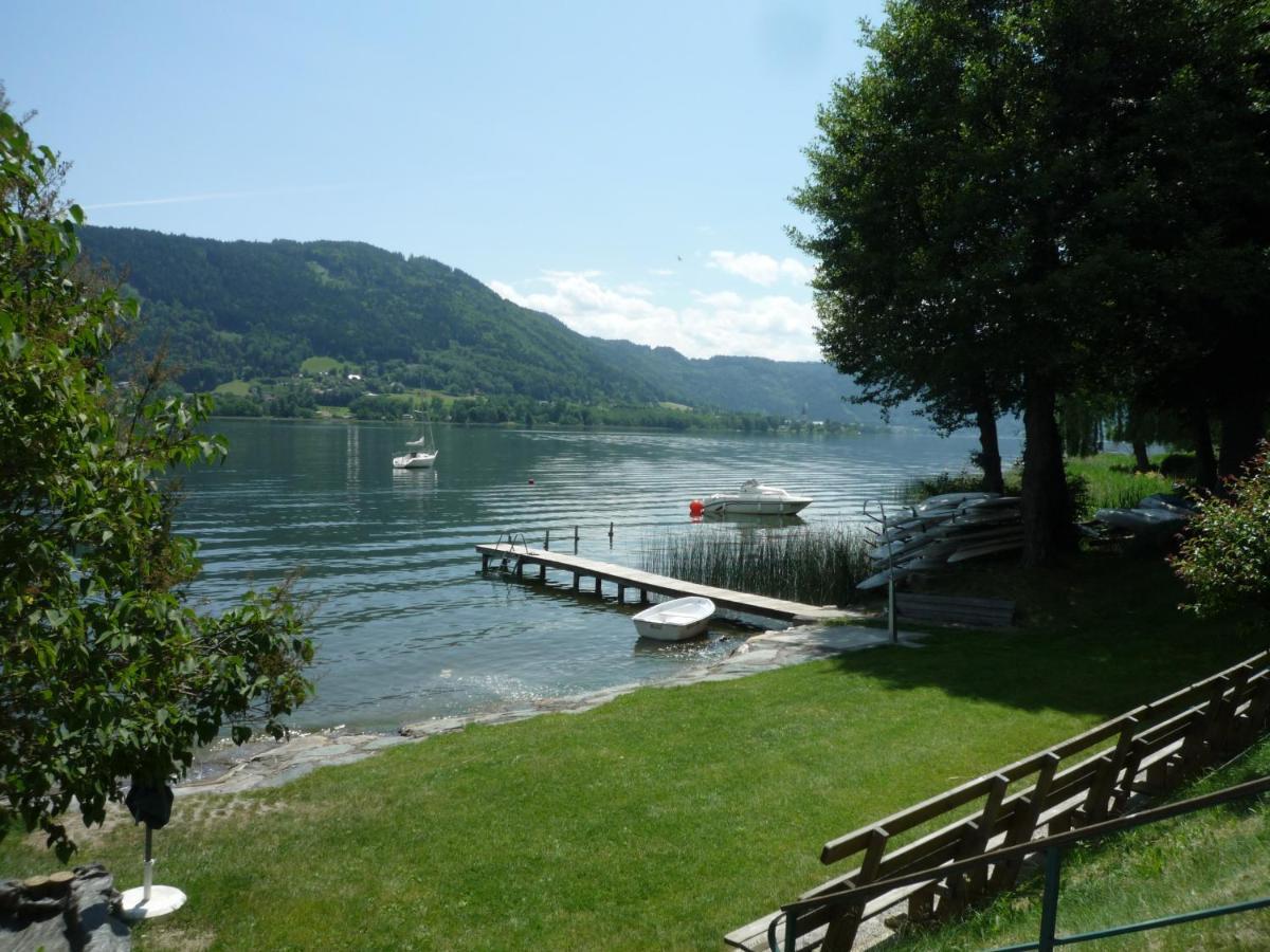 Maren Seeblick Appartement Haus Haensel&Gretel Direkt Am Ossiacher See Mit Hallenbad Stiegl Exterior photo