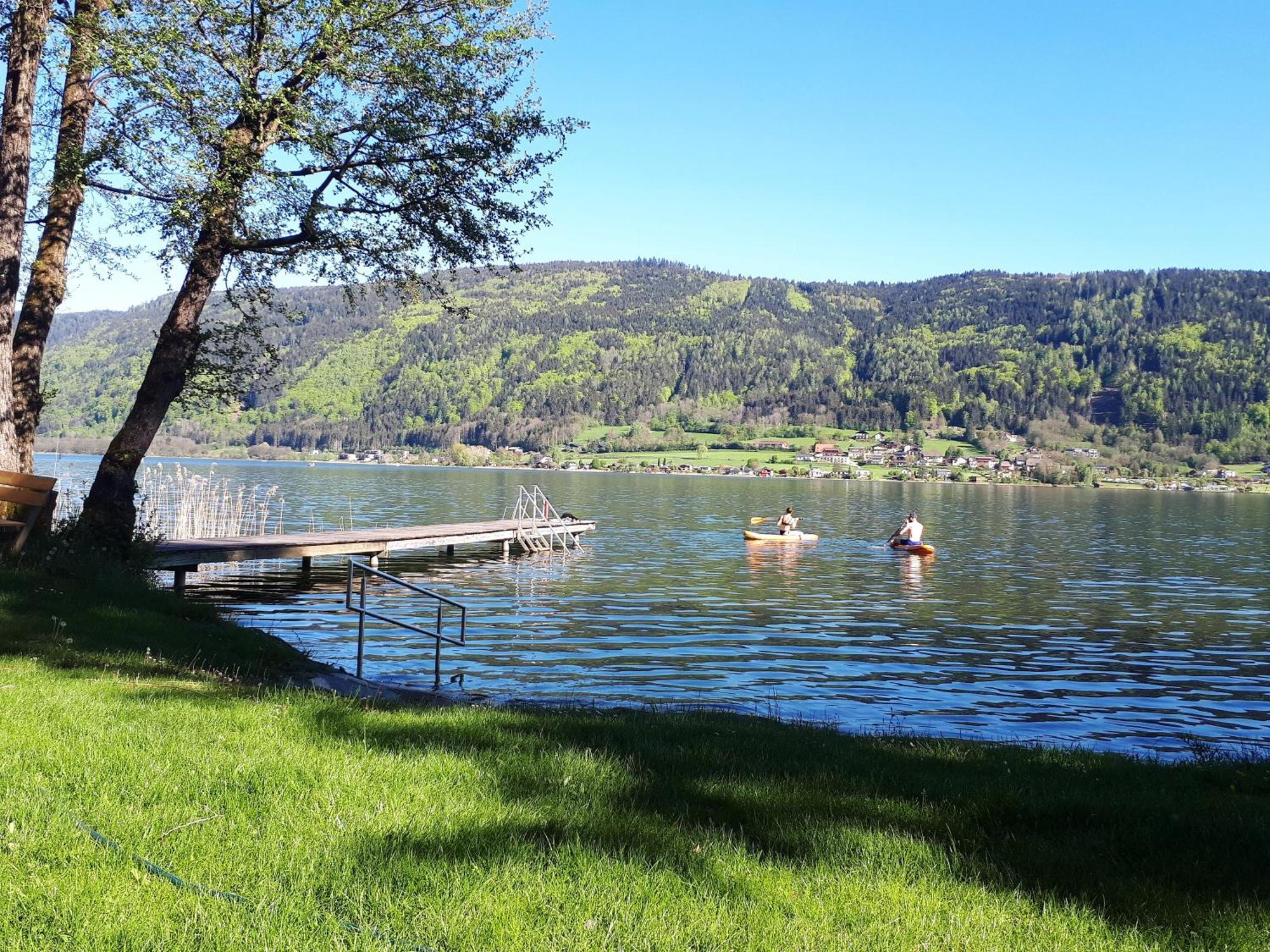 Maren Seeblick Appartement Haus Haensel&Gretel Direkt Am Ossiacher See Mit Hallenbad Stiegl Exterior photo