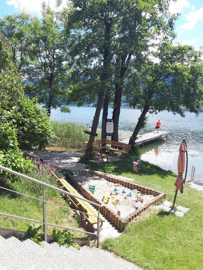 Maren Seeblick Appartement Haus Haensel&Gretel Direkt Am Ossiacher See Mit Hallenbad Stiegl Exterior photo